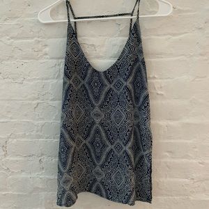 H&M Blue Patterned Tank Top